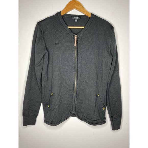 McDonald’s Timeless Elements Black Zip Up Cardigan Women's Size Large READ - Picture 1 of 10